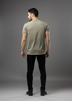 Raw Solid Half Sleeve T-shirt For Men