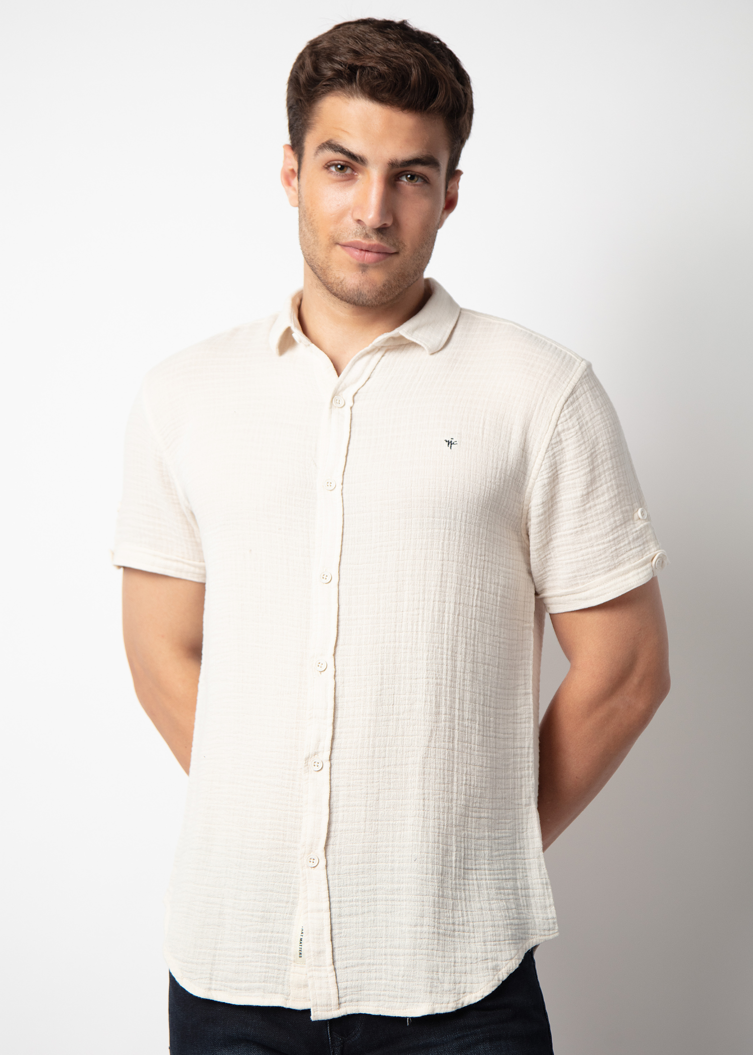 Sober Half Sleeve Solid Shirt For Men