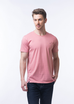 Raw Solid Half Sleeve T-shirt For Men