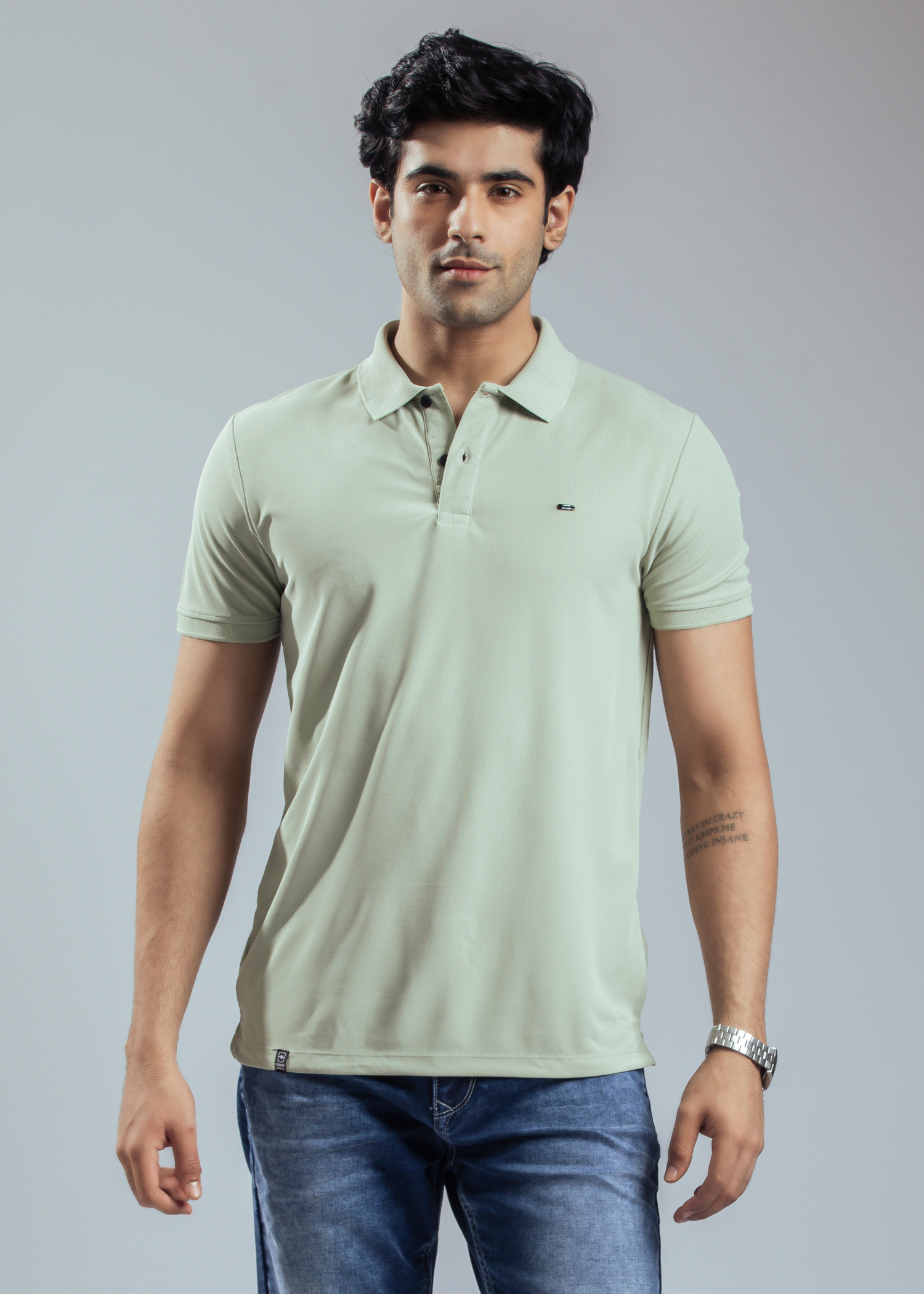 Cherry Mustard Half Sleeve Polo T-shirt For Mens