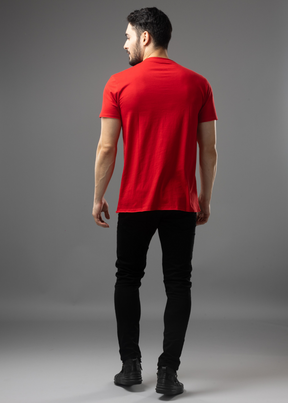 Raw Solid Half Sleeve T-shirt For Men