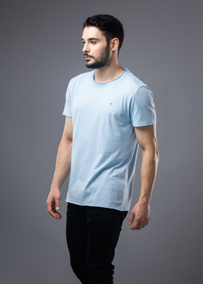 Raw Solid Half Sleeve T-shirt For Mens