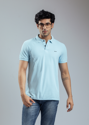 Cherry Sky Half Sleeve Polo T-shirt For Mens