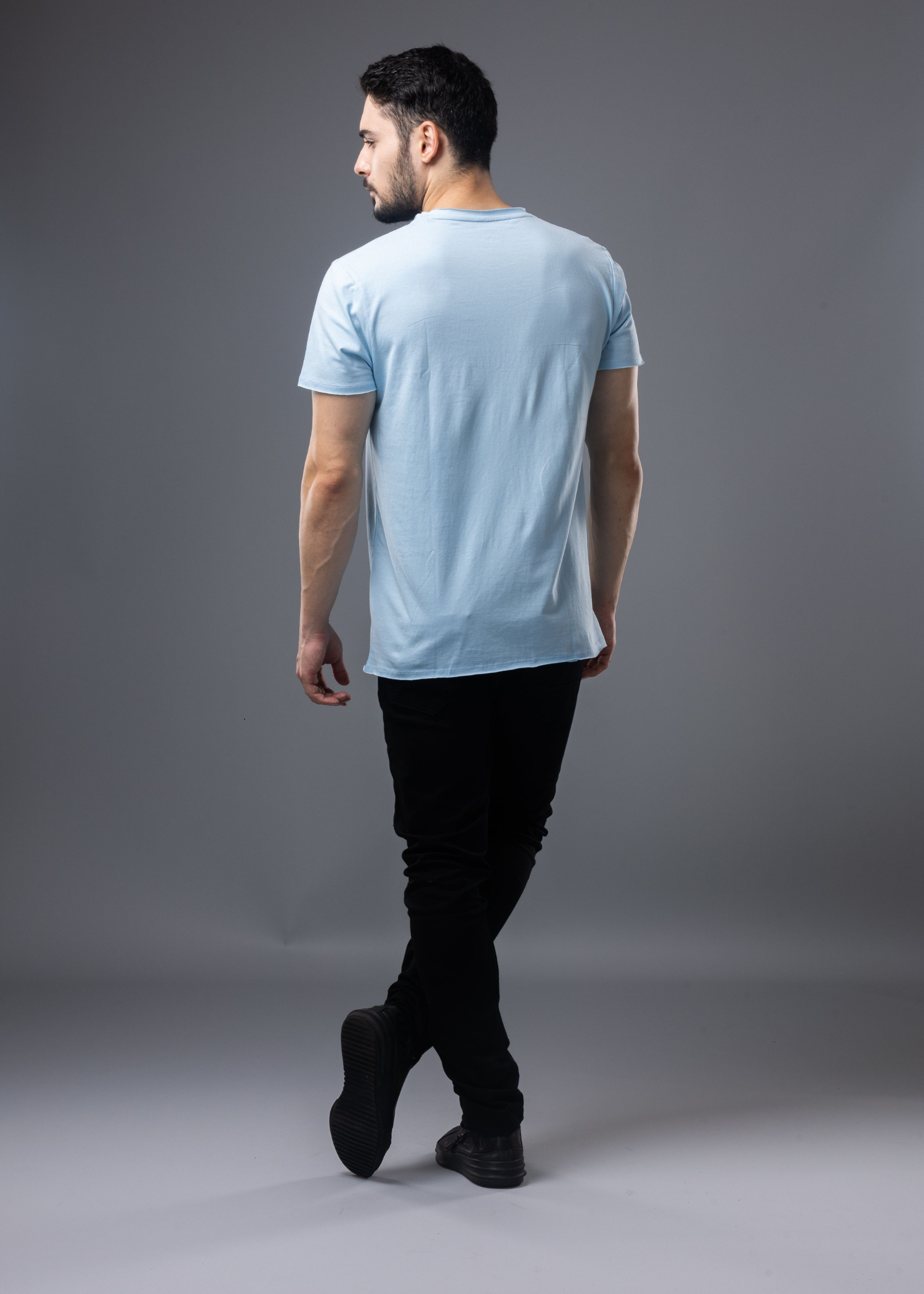 Raw Solid Half Sleeve T-shirt (BUY 1 GET 1)