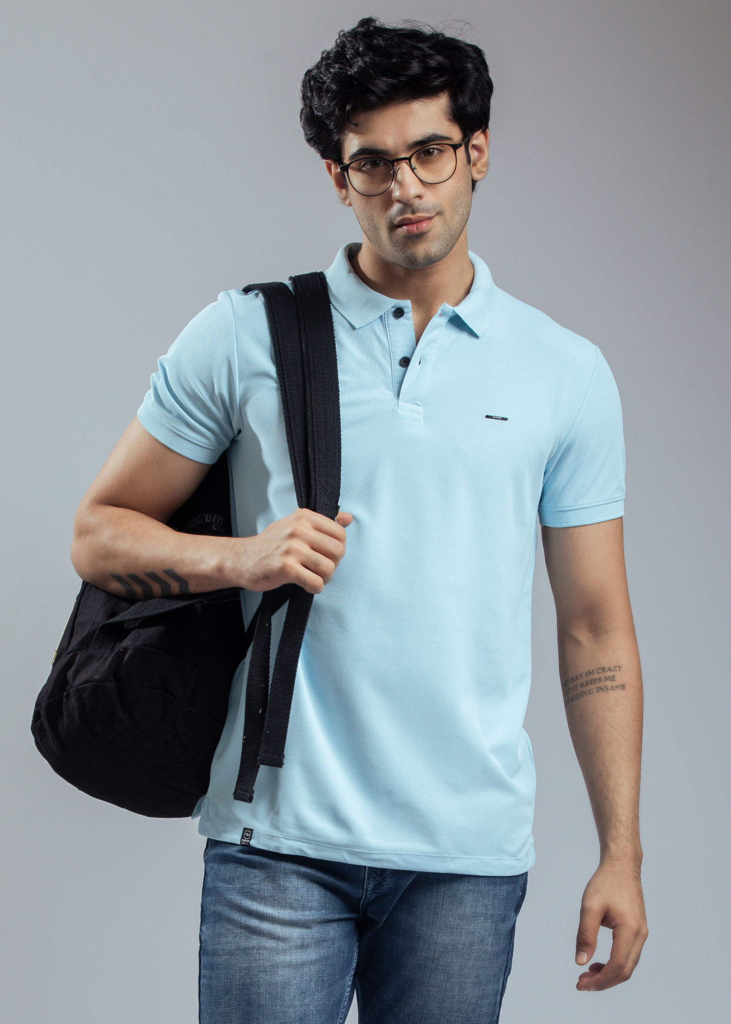 Cherry Sky Half Sleeve Polo T-shirt For Mens