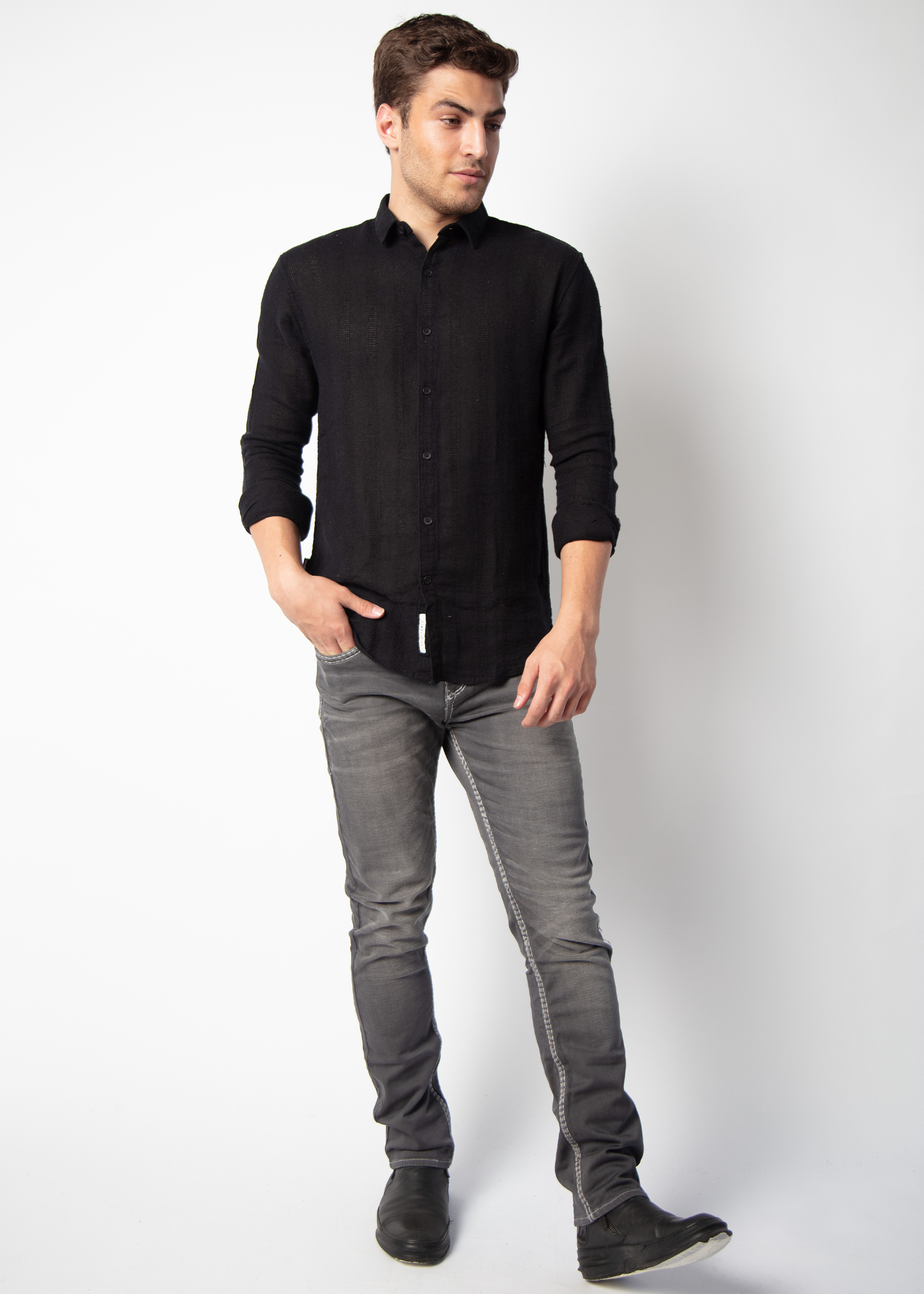 Flank Full Sleeve Solid Shirt For Men