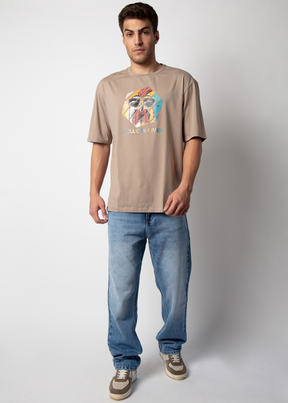 Twain Graphic Printed Oversized T-shirt For Men