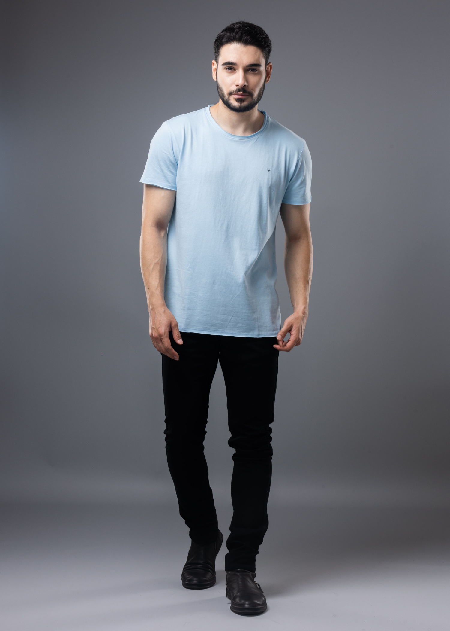 Raw Solid Half Sleeve T-shirt (BUY 1 GET 1)