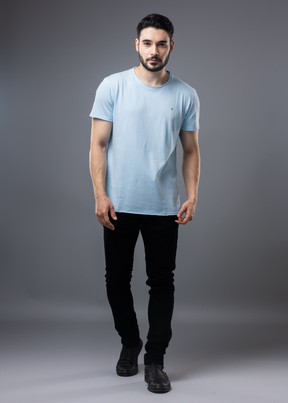 Raw Solid Half Sleeve T-shirt For Mens