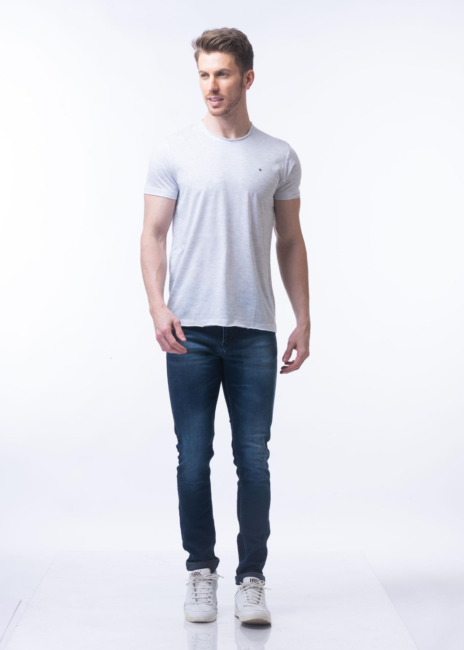 Raw Solid Half Sleeve T-shirt For Mens