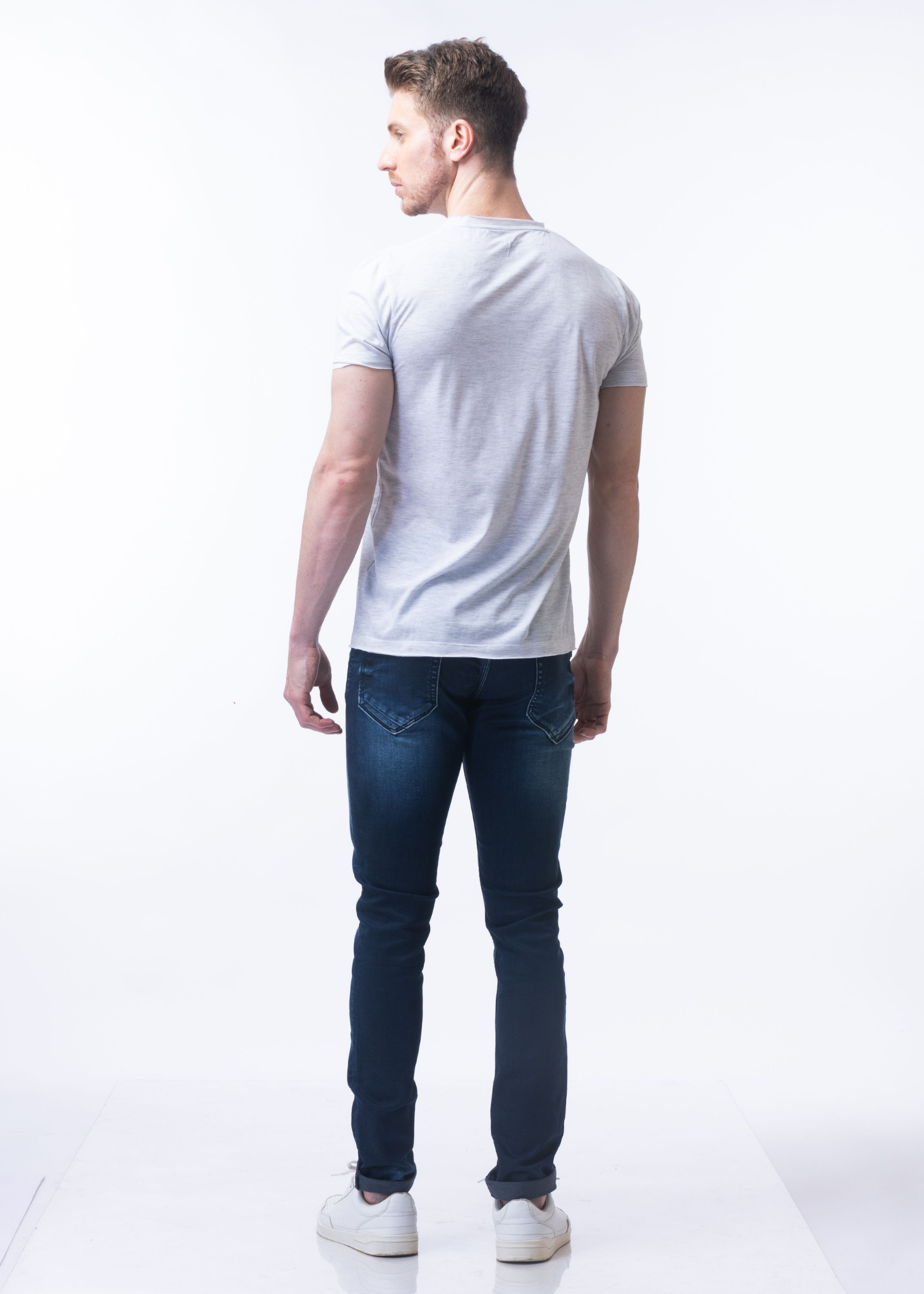 Raw Solid Half Sleeve T-shirt For Mens