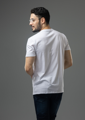 Raw Solid Half Sleeve T-shirt For Mens