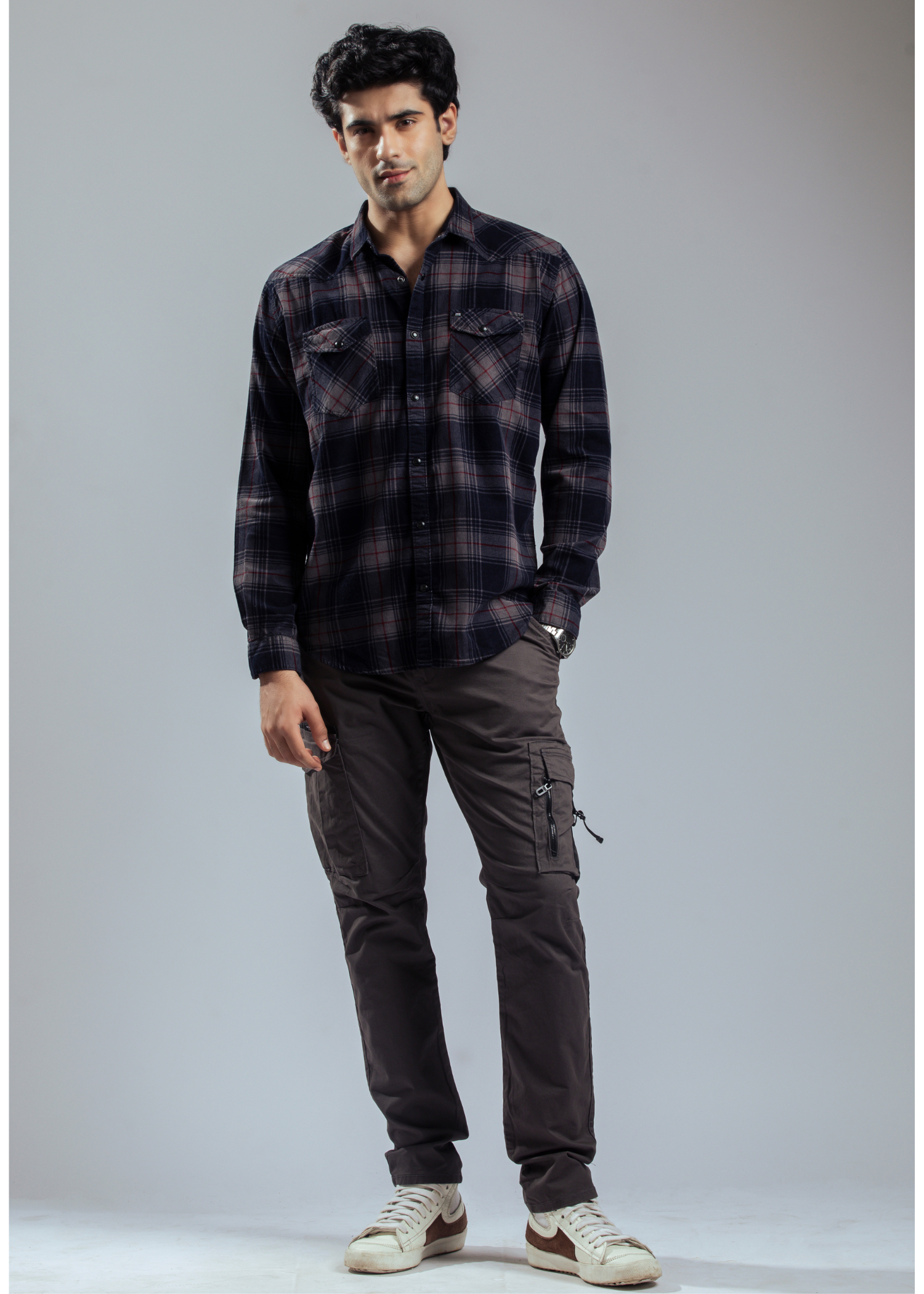 Orlanto Full Sleeve Checked Casual Shirt For Men