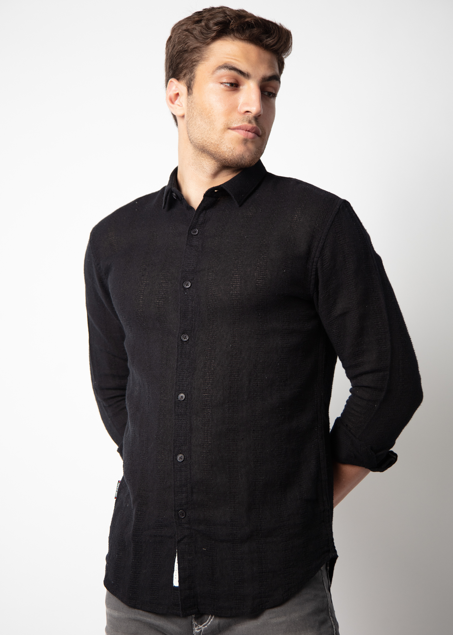 Flank Full Sleeve Solid Shirt For Men