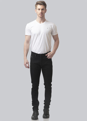 Mack Dark Black Slim Fit Denim Jeans For Men - Nostrum Fashion