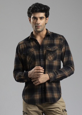 Orlanto Full Sleeve Checked Casual Shirt For Men